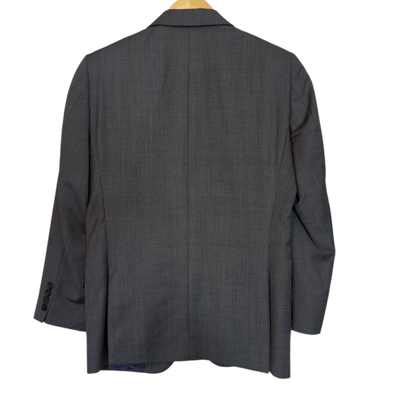 Ermenegildo Zegna Grey Single Breasted Trim Fit Wool Blazer - Picture 3 of 12